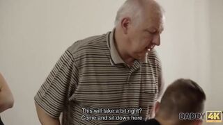 DADDY4K. Step Son repairs PC of his step dad while he fucks his...