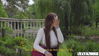 VIXEN Teen Lives Out Fantasy Of Being Dominated By Older Man