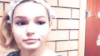 Dirty student sucked a friend in the sauna bath