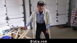 Crazy old man fucks anal slutty brunette teen
