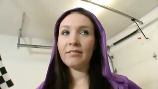 Busty Teen with insanely perky tits casting fuck and suck