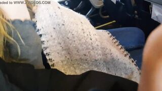 PUBLIC AIRPLANE Handjob and Blowjob - Bella Mur