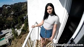 Fucking Glasses - Hot teeny Violet Rain fucking glasses romp