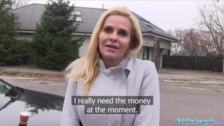 Public Agent Desperate MILF Black Canary Fucks for a Job