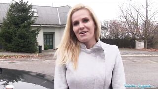 Public Agent Desperate MILF Black Canary Fucks for a Job