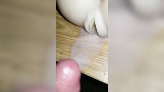 Good sized cumshot, on a fake pussy.