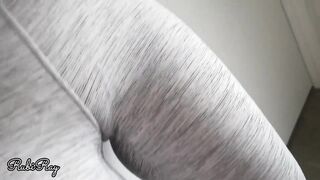 Cute n Fit step sister makes me cum in her panties and leggings and pull them up