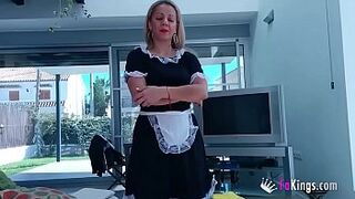 I bang a hot blonde cleaning lady whom I asked for a 'more special service'