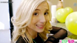 Both stepsisters fucked at a party by their stepbro