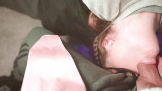 Fucking the mouth of step daughter while she talks to mom on her cell phone. phone.