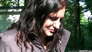 Bitch STOP - Busty teen Veronika fucked outdoor