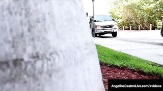 Curvy Cuban BBW Angelina Castro Spreads Cheeks For Dark Dick