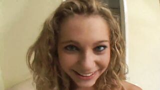 Blonde gets her first Hardcore Gangbang