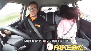 Fake Driving School 19yr old petite American student creampie lesson