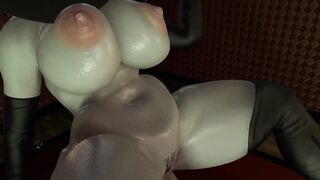 BBW Lady Dimitrescu is fucking her man slave