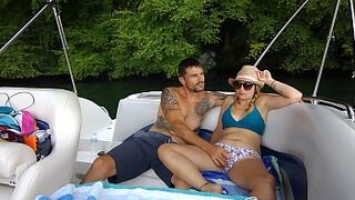 Hot sex on our boat. Almost caught