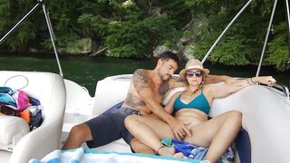 Hot sex on our boat. Almost caught