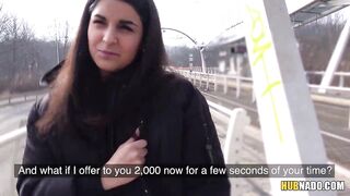Woman watches me jerking off on a tram! # Stacy Sommers