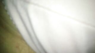 Hiding my cum under her panties