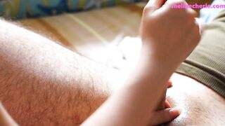 Stepbrother – handjob and cock teasing with 4 cumshots.