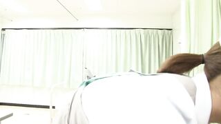 Hot Japanese Nurse gets banged at hospital bed by a horny patient!