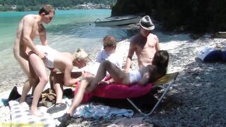 b. public family therapy beach orgy