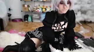 Lana Rain 2B Cosplay Camshow