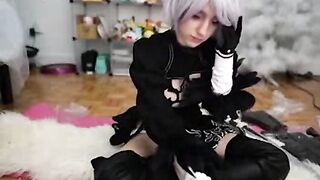 Lana Rain 2B Cosplay Camshow