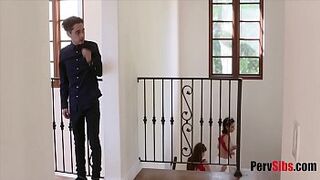 step SISTERS chase and fuck VIRGIN Brother- Aria lee & Luna Rival