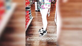 My long walks without panties at the shoe store. ElsaRixter