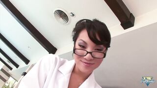 Asa Akira gives a massage with finishing