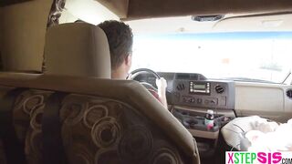 Road trip fun with stepsisters and one lucky stepbro