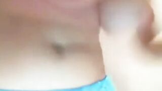Latina chick strips and dances in front of her webcam