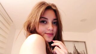 Sexy young college girl loves to show her tight and virgin looking pussy to all the old men who see her on her webcam