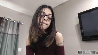 STEP DAUGHTER HARMONY WONDER APOLOGIZES WITH HER SHAVED TEENAGE PUSSY - Featuring: Harmony Wonder / Barrett Blade