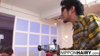 Two Japanese babes have fun with a couple of guys