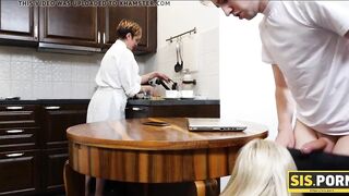 SIS.PORN. Horny guy convinces stepsis blow cock then fucks