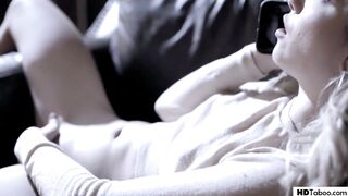Slutty babysitter cheats on her BF while he is on phone!