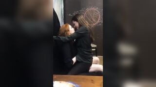 Russian girls playing & kissing