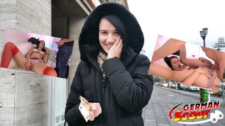 GERMAN SCOUT - SKINNY TEEN TALK TO FUCK AT PICK UP CASTING