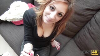 HUNT4K. Cuckoldd cant stop his girlfriend selling her very