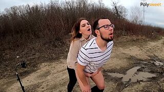 My bitch screamed loudly so she ate her cum) (pegging, femdom)