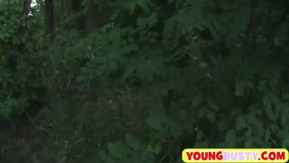Busty chick fucked in the lake