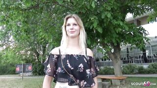 GERMAN SCOUT - 18yr College Teen Lara Talk to Fuck Casting