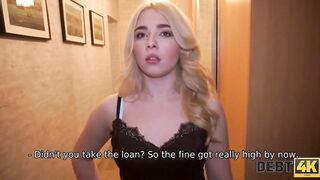 Debt4k. Pretty Maria Hurricane lassie seduces loan agent