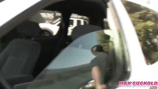 Dominated man sucks Sledgehammer's semen from a vagina