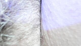 wet, open, widely gaped pussy close-up