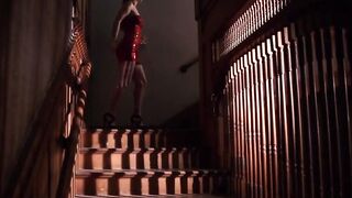 Halloween horror storyline with elegant babe