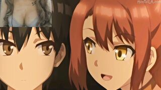 Hentai - 3 girls fucks a lucky boy (HAREM)
