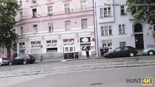 HUNT4K. Man pays attractive tourist money for quickie at his place